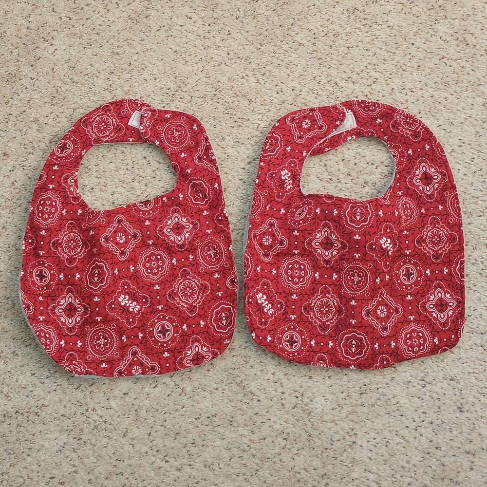 Rodeo Paisley Red Baby Bibs